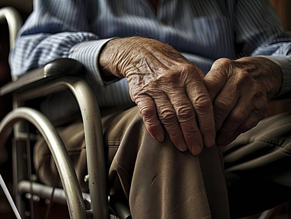 Starejša ocena na vozičku